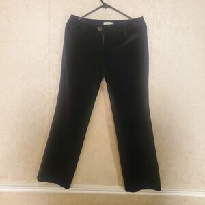 LOFT Velvet Black Straight Leg Pants